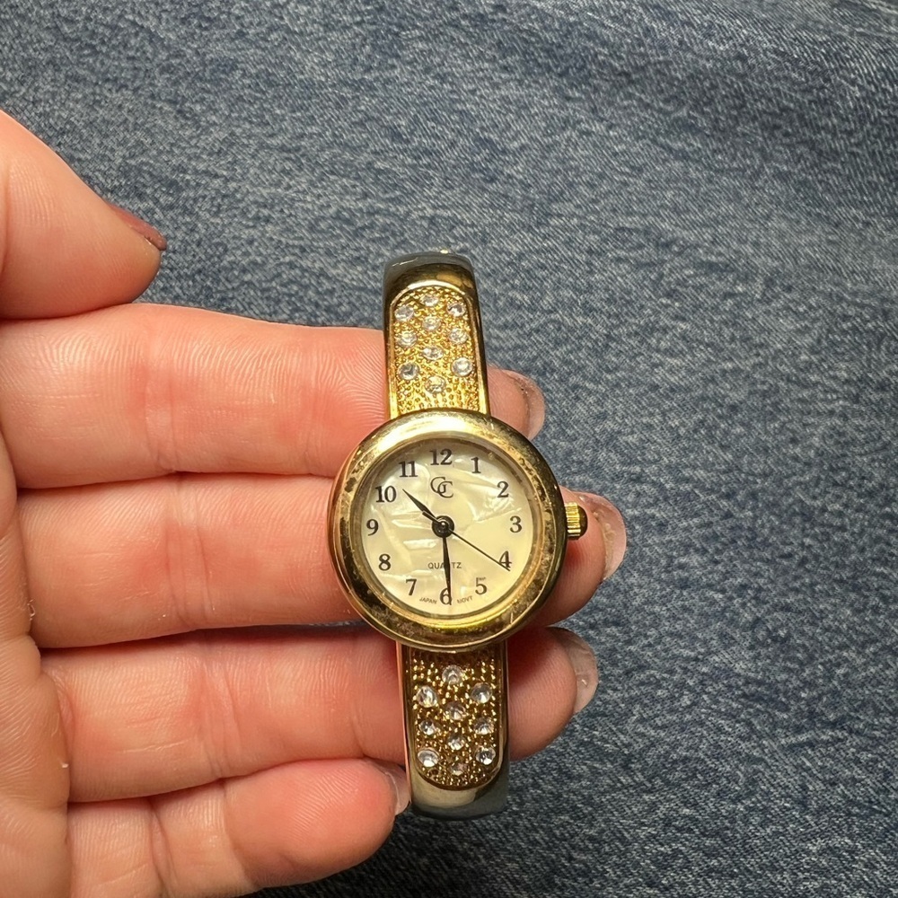 Gold Coast Gold & Rhinestone Watch - Picture 10 of 13